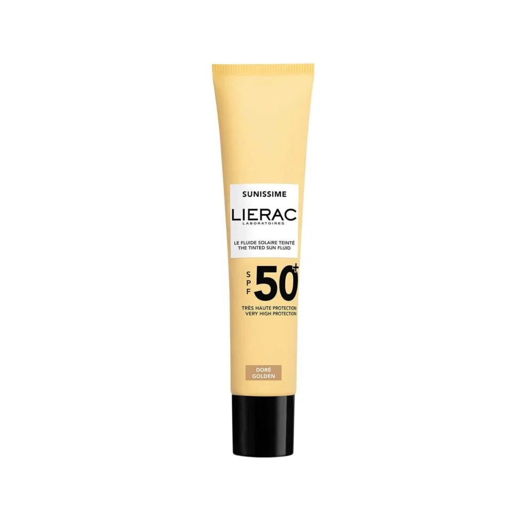 Lierac SUNISSIME Le Fluide Solaire Anti-Âge Teinté Doré SPF50+ - Visage, 40 ml