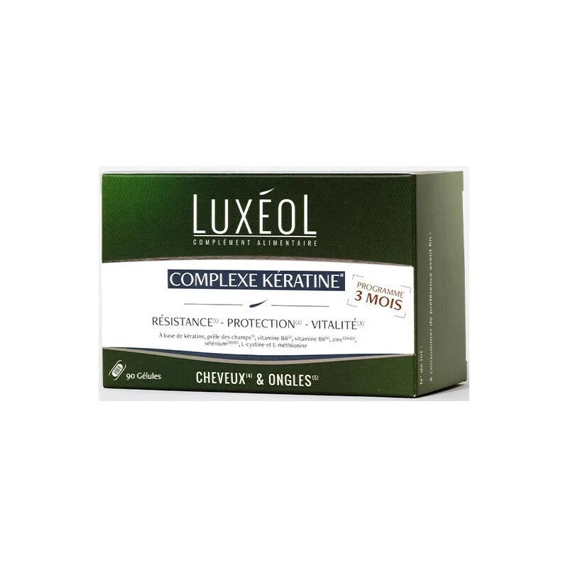Luxéol Complexe Kératine – 90 gélules