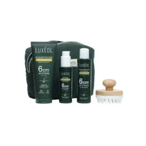 Luxéol Routine Croissance – trousse 3 soins + brosse massante