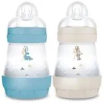 MAM Easy Start Biberons anti-colique 160 ml - Débit 1 - Océan et Sable - Lot de 2