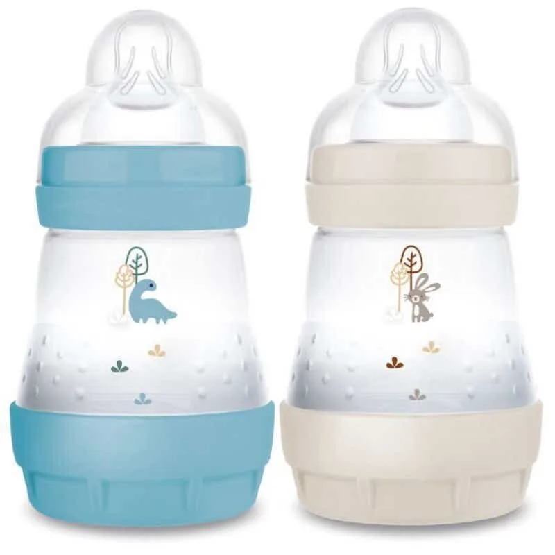 MAM Easy Start Biberons anti-colique 160 ml - Débit 1 - Océan et Sable - Lot de 2