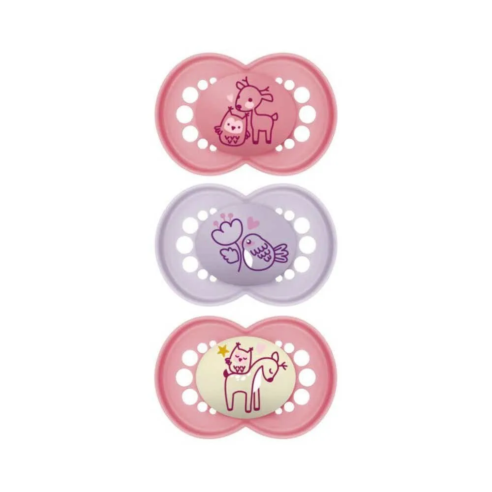 MAM Original Sucettes symétriques Rose 18 mois et + - Lot de 3