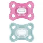 MAM Comfort Sucettes orthodontiques Rose & Turquoise 2-12 mois - Lot de 2