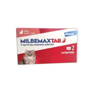 MilbemaxTab 4 mg/10 mg vermifuge petits chats et chatons de 0,5 a 2 kg - boite de 2 comprimes