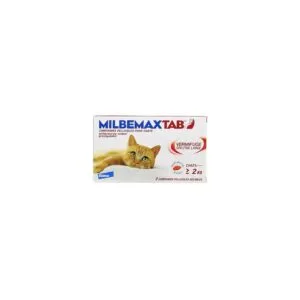 MilbemaxTab 16 mg/40 mg vermifuge chats de plus de 2 kg - boite de 2 comprimes