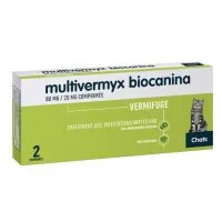 BIOCANINA Multivermyx chat 80/20 mg, 2 comprimés