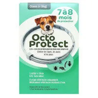 Octoprotect 1,25 g + 0,56 g Collier medicamenteux anti-puces et tiques chien jusqu'a 8 kg - 1 collier