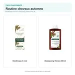 Keratincaps trois mois et shampooing Klorane réunis dans un pack