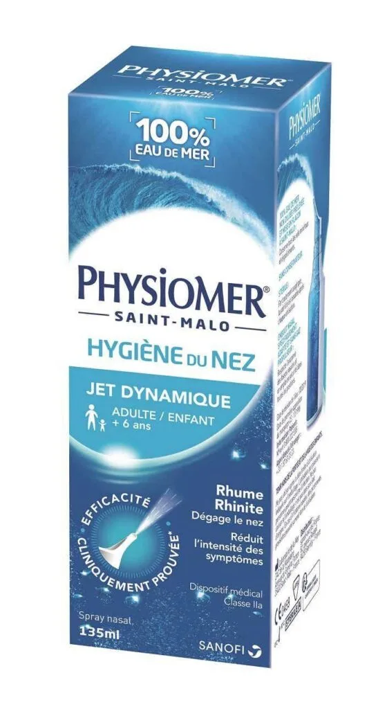 Physiomer Hygiène du Nez Spray Nasal Jet Dynamique - Adultes et enfants, 135 ml