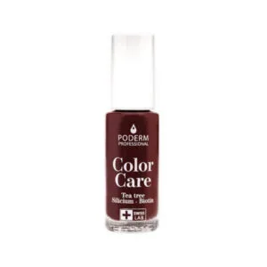 PODERM Color Care vernis soin tea tree 437 Rouge noir flacon 8 ml