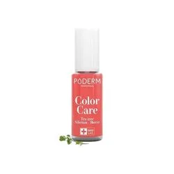PODERM Color Care vernis soin tea tree 363 Rouge puissant (rouge cerise) flacon 8 ml