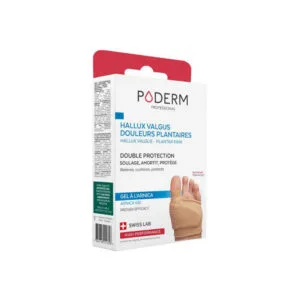 PODERM Double protection hallux valgus et douleurs plantaires gel arnica taille L