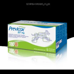 Previcox 227 mg comprimés a macher pour chiens - boite de 180 comprimés (18 plaquettes de 10)