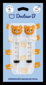 Docteur B Seringues nasales bebe 10 ml boite de 2 - Tete d'ourson