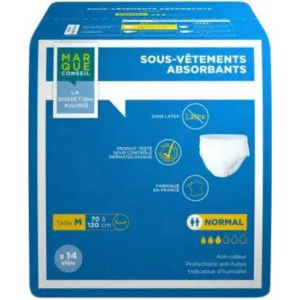 Marque Conseil Slip absorbant normal large Sac/14