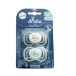 DODIE Sucette anatomique silicone Jour Nuit +18 mois x2