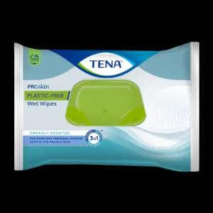 TENA ProSkin Wet Wipes lingettes impregnees sans plastique taille adulte - paquet de 48