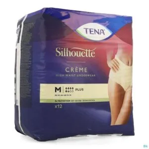 TENA Silhouette Plus Creme taille haute - Taille M - sachet de 12