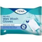 TENA ProSkin Wet Wash Gloves gants de toilette pre-impregnes parfum leger - paquet de 8