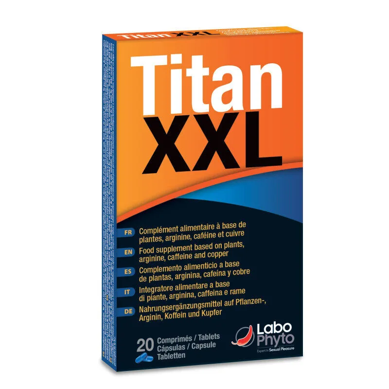 Labophyto TITAN XXL Stimulant sexuel action rapide, 20 comprimes