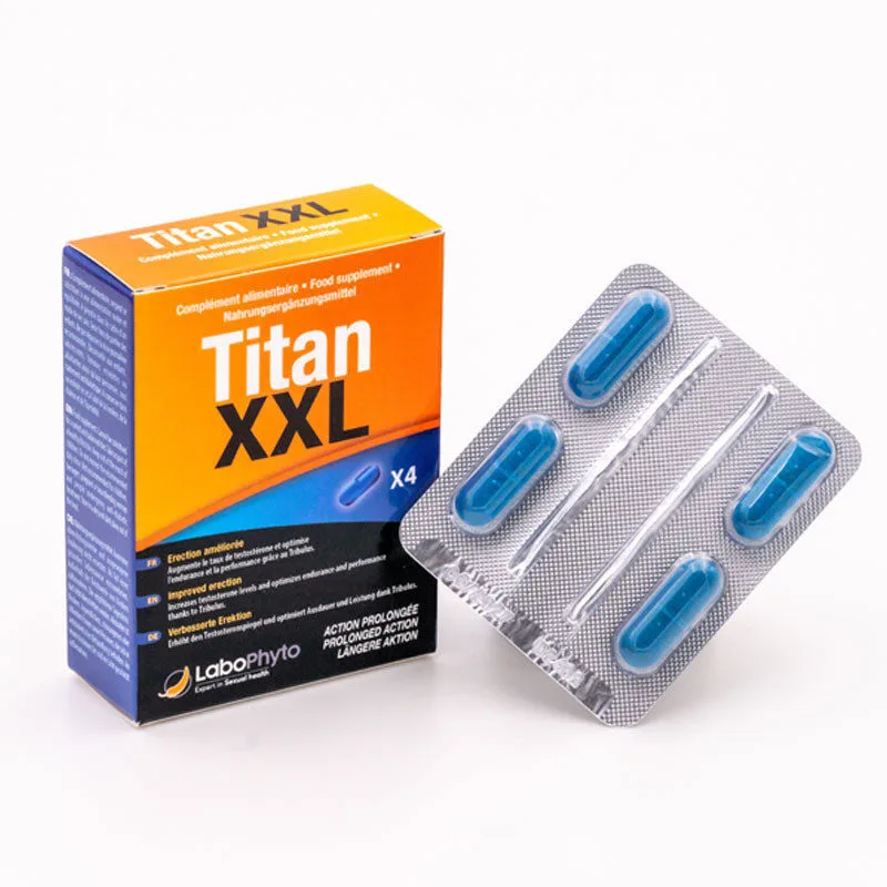 Labophyto TITAN XXL Stimulant sexuel action rapide, 4 comprimes