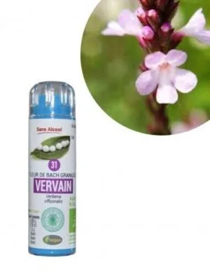 Kosmeo Fleur de Bach N°31 Vervain - Verveine Bio sans alcool - 130 granules