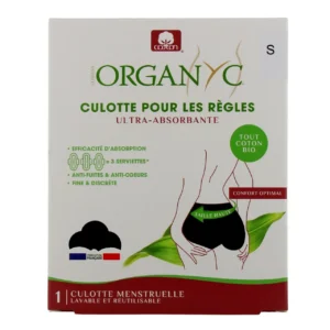 Culotte menstruelle coton bio taille S