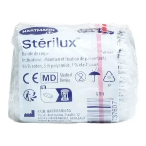 STERILUX bande crepe coton 5 cm x 4 m sous cellophane - code LPPR 6374552
