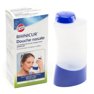 Rhinicur Douche nasale adulte 250 ml + 4 sachets de sel de rinçage
