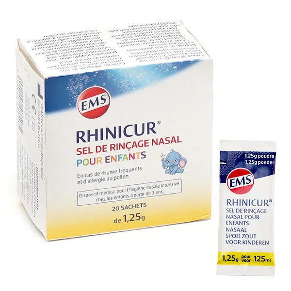 Rhinicur Sel de rinçage nasal enfant dès 3 ans — 20 sachets de 1,25 g
