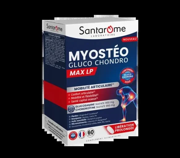 Myostéo gluco chondro max LP mobilité articulaire Santarome - boite de 60 comprimés