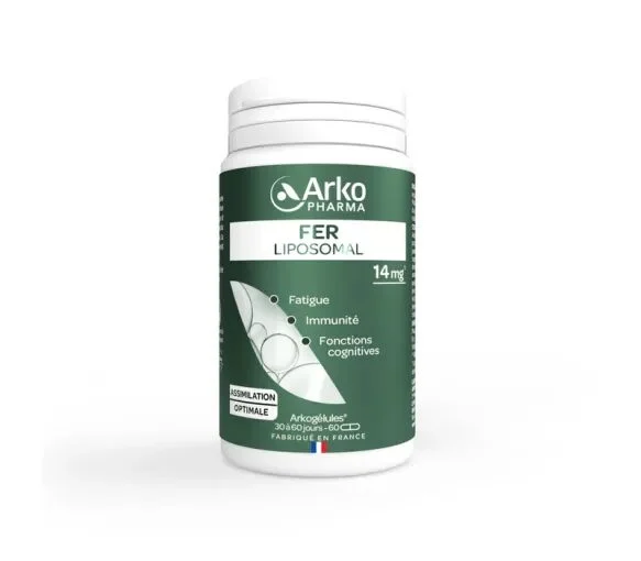 Fer liposomal 14mg Arkopharma - 60 gélules