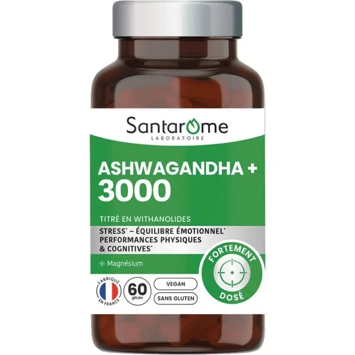 Santarome Ashwagandha+ 3000 racine titrée en withanolides