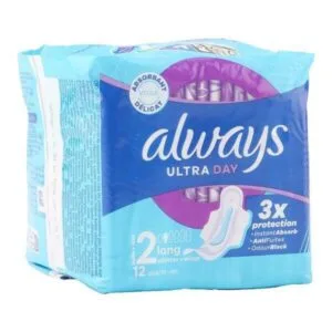 ALWAYS ULTRA Serviette périodique avec ailettes long plus Paq/12