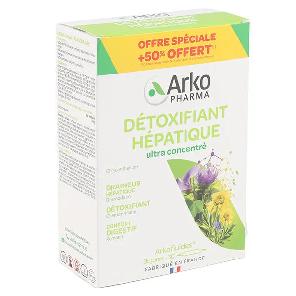 Arkopharma Arkofluides Detoxifiant hepatique ampoules