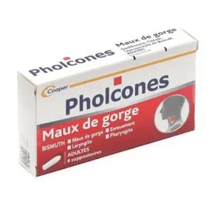 PHOLCONES BISMUTH suppositoires adultes - boite de 8