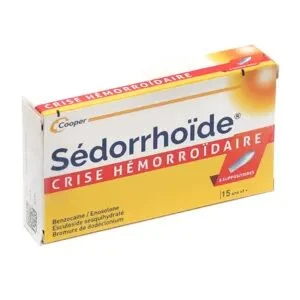 SEDORRHOIDE CRISE HEMORROIDAIRE suppositoires - boite de 8