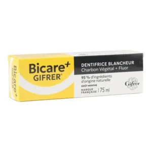 Bicare Gifrer plus dentifrice blanchissant charbon vegetal