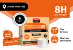 Bougies Anti-Moustiques senteur vanille monoï pack de 6