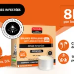 Bougies Anti-Moustiques senteur vanille monoï pack de 6