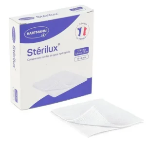 STERILUX ES compresse gaze sterile 7,5 x 7,5 cm, 10 sachets de 2 - code LPPR 1368357