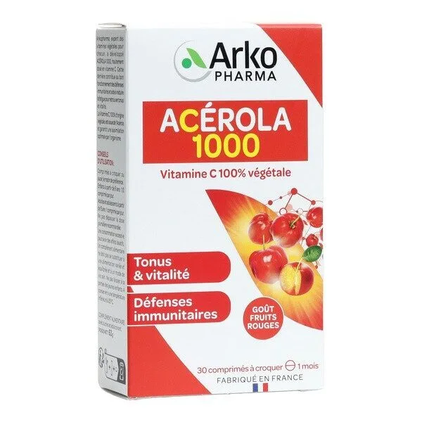 Arkopharma Acérola 1000 végétal Comprimés à croquer