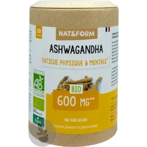 Nat & Form Ashwagandha Bio 60 Gélules végétales