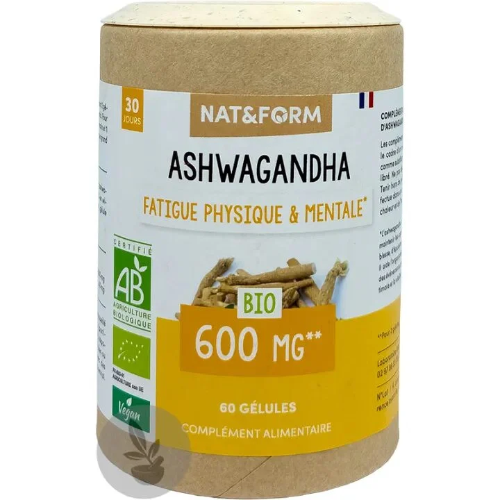 Nat & Form Ashwagandha Bio 60 Gélules végétales
