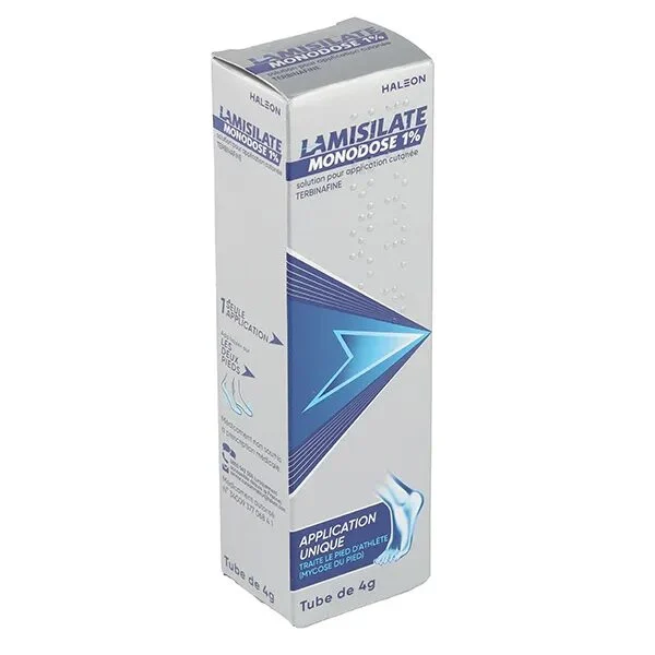 Lamisilate Monodose 1 % solution — tube de 4 g (traitement en 1 application)