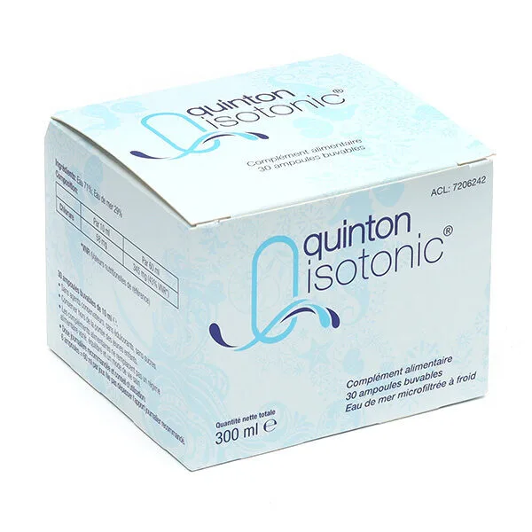 Quinton Isotonic — 30 ampoules buvables de 10 ml