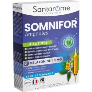Santarome Somnifor 4 Actions Melatonine 1,9 mg 20 ampoules
