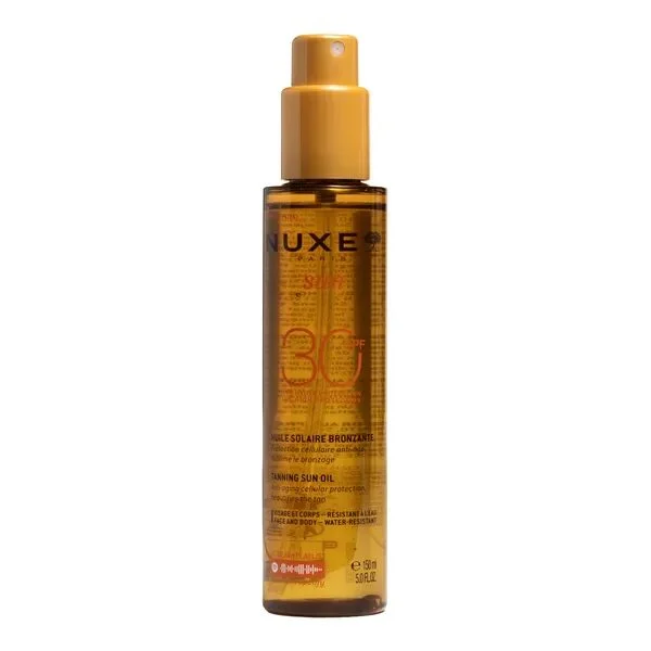 Nuxe Sun huile solaire bronzante visage et corps SPF 30