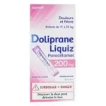 Doliprane Liquiz 200 mg, suspension buvable en sachet — boîte de 12