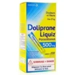 Doliprane Liquiz 500 mg, suspension buvable en sachet — boîte de 12